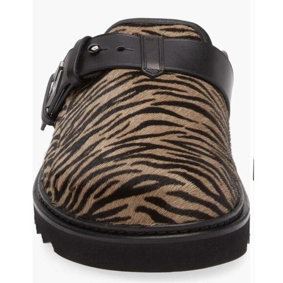 Zadig & Voltaire Alpha Zebra Print Genuine Calf Hair Mules - Picture 5 of 8